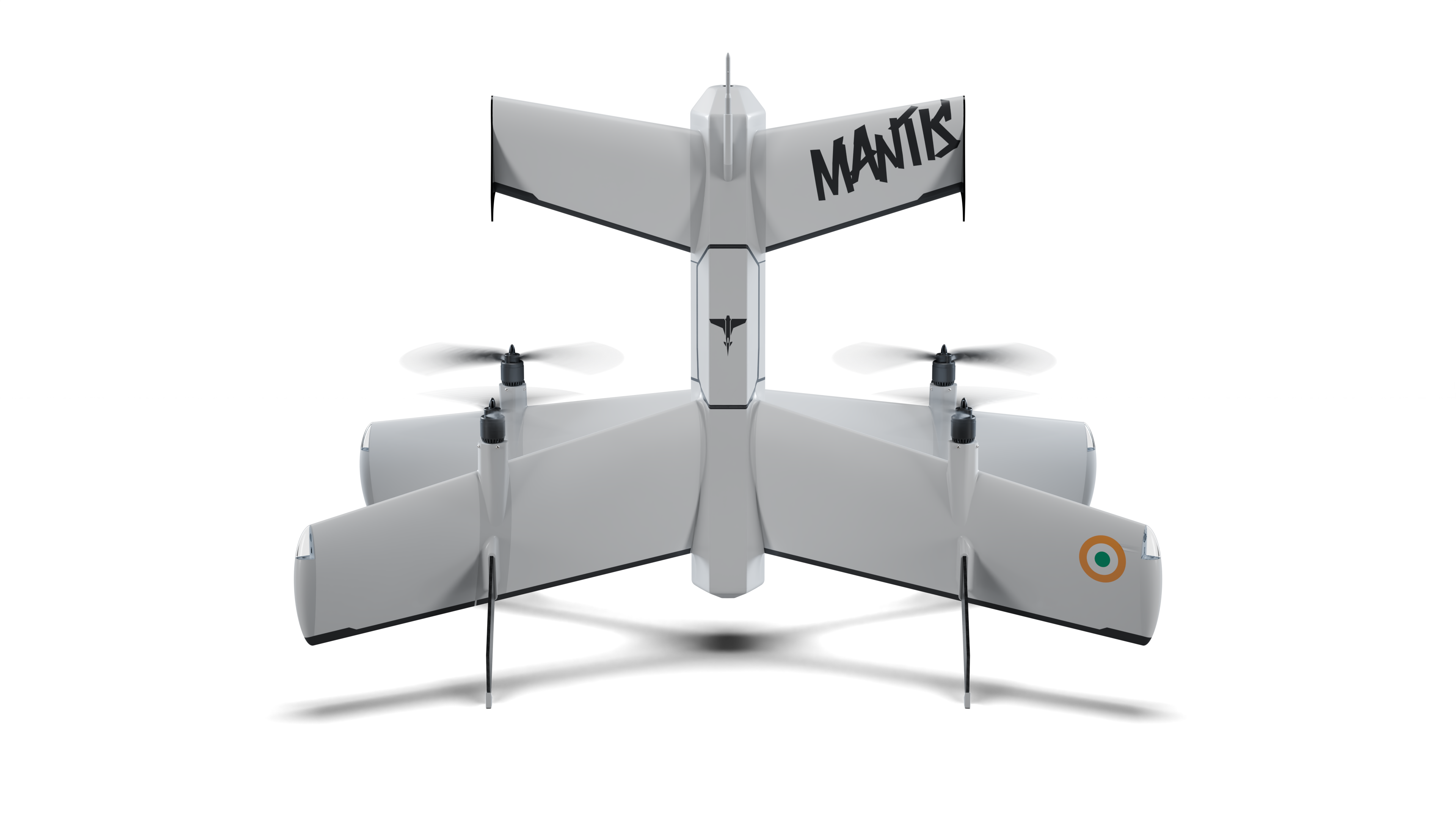 MANTIS drone layered over the three-phase flight background